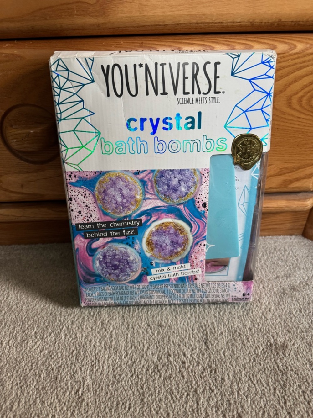 YOU*NIVERSE Crystal Bath Bombs - Purple & Gold